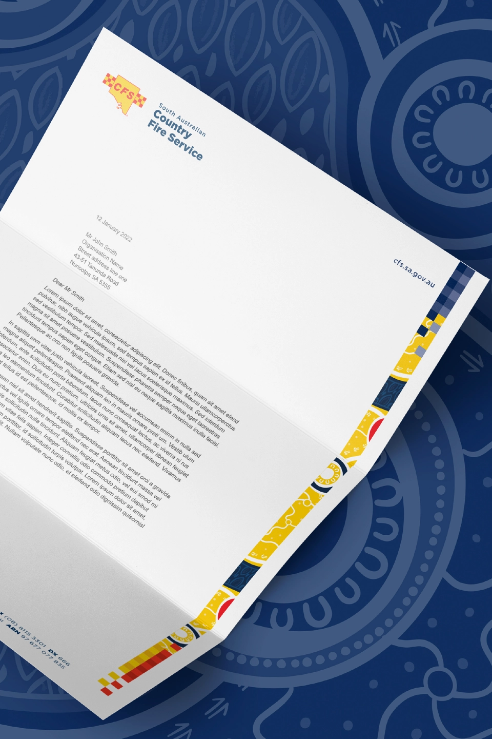 South Australian Country Fire Service (SACFS) - reconciliation letter design